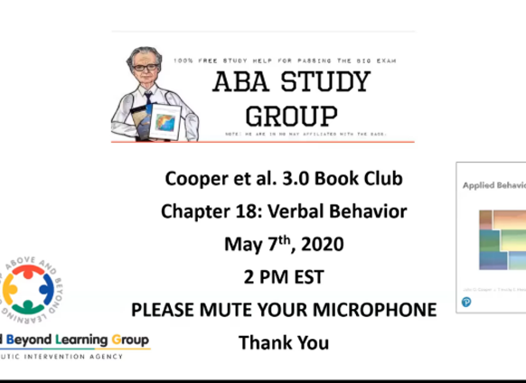 Video thumbnail for Cooper et al. 3.0 Chapter 18: Verbal Behavior Part 1